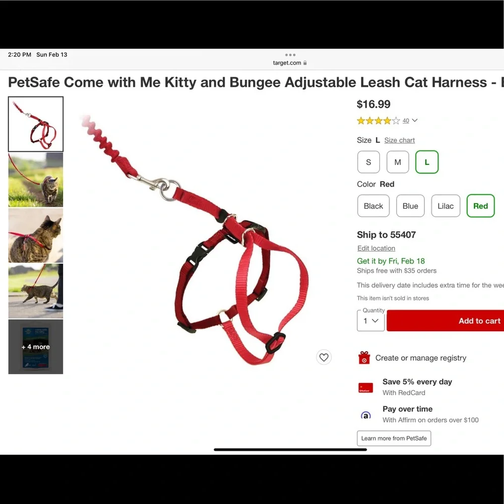Cat harness PetSafe